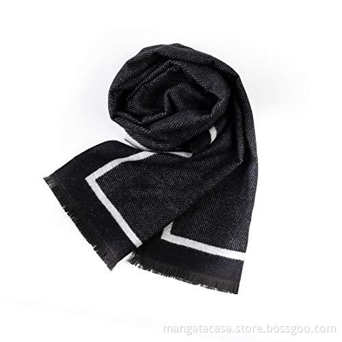 Scarf for Men Reversible Elegant Cashmere Feel Scarves
